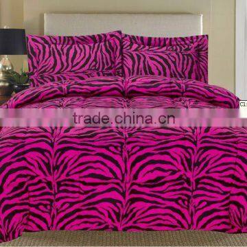 100% cotton zebra printing bedding set