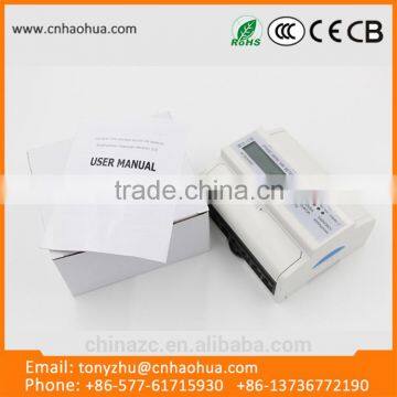 factory price lcd din rail modbus three phase energy meter/kwh meter