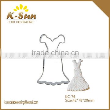 K-sun evening dress stainless steel cookie cutter reposteria