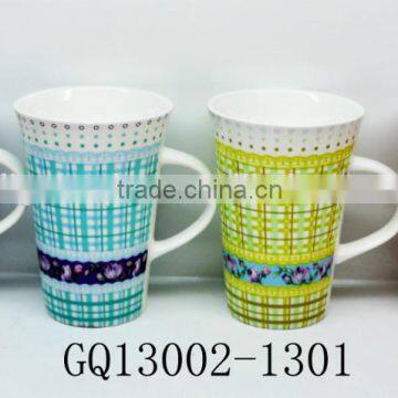 340ml Milk New Bone China Cup With Decals and Brown Box Cheap photo-3