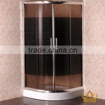 simple and elegant bathroom/shower enclosure with brown tempered glass with black printing(S110 brown with black printing)