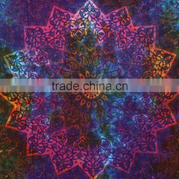 Tie Dye Mandala Tapestry Indian Tapestry Bedspread Bohemian Hippie Tapestry Beach Throw Home Decor Ethnic Tapestry Large Size photo-2