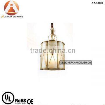 Islamic Brass Lamp with Glass Shade