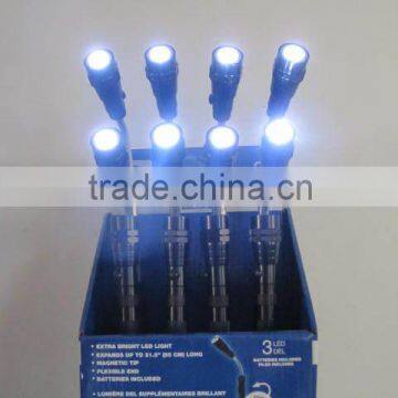 3 LED Flash Light 5 Pound Magnet Flexible Neck Pick Up Tool photo-6
