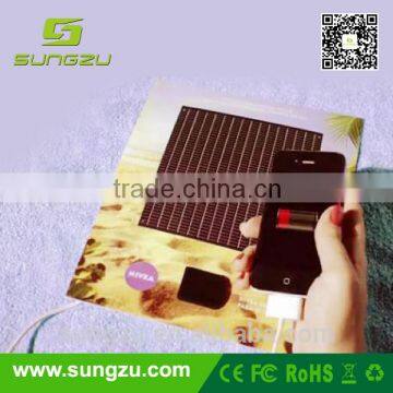 2016 Hottest paper Solar panel Charger for gift and advertisment promotion