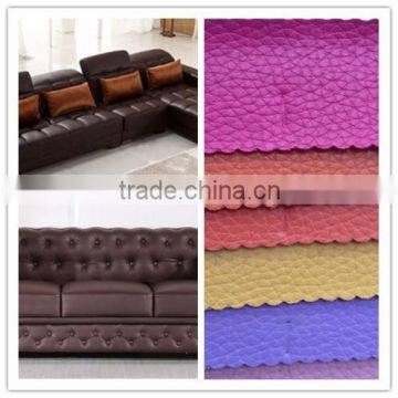 cheap and nice pattern,lichi,artificial sofa leather,hot sell