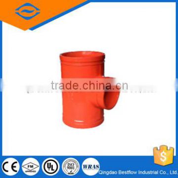 Ductile iron red grooved pipe fittings