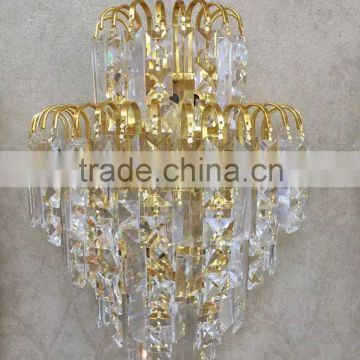 luxury crystal wall lamp with gold decoration CMF--001