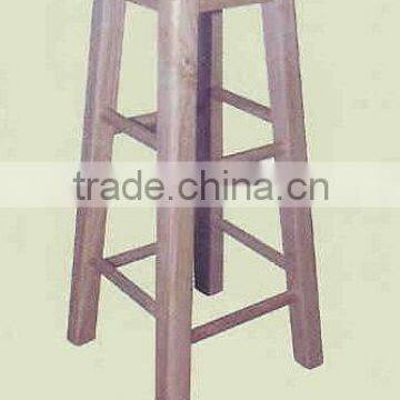 C100-R 24"H Wooden Swivel Bar Stool