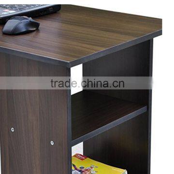 Wooden Computer Desk With Bookshelf and Drawers photo-4