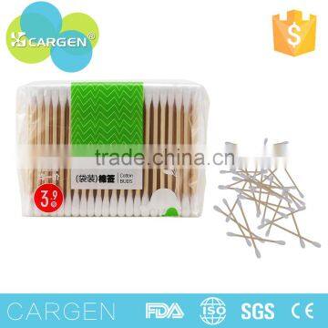 220tips double stick wooden sterile ear clean cotton buds