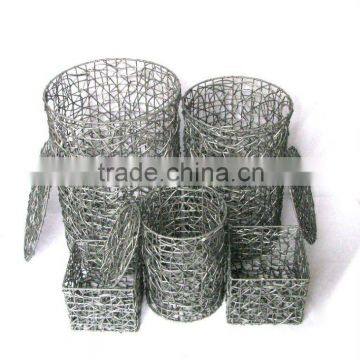 Plastic Rattan Laundry Basket Set