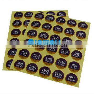 round label/ sticker self strong adhesive with OEM and ODM service Made in China