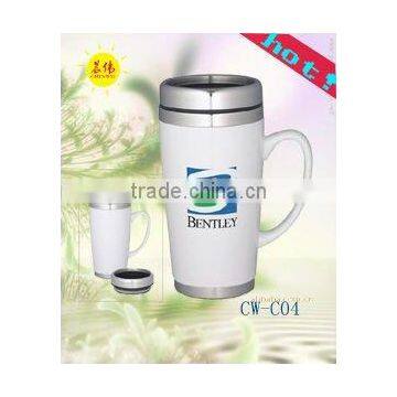 porcelain Mugs with stainless steel inner16oz