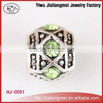 European Beads Cubic Zinc Flower Rhinestone Metal New Design Charms