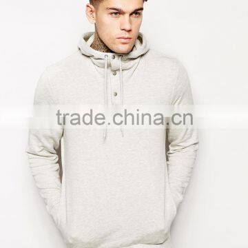 fashion design henry neckline blank custom mens hoodie with hood online shop China