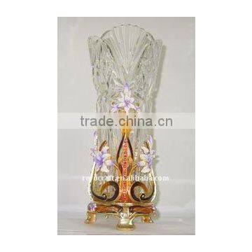 enamel color pewter design vase crystal vase home decorative vase