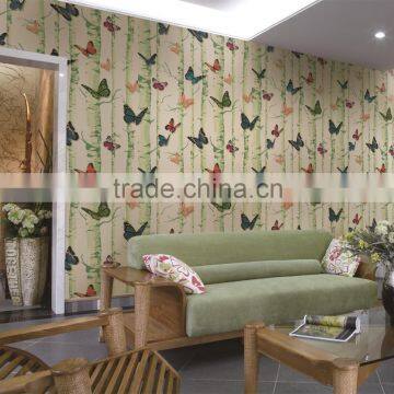 2016 beautiful butterfly design wallpaper for home decoration of korea style