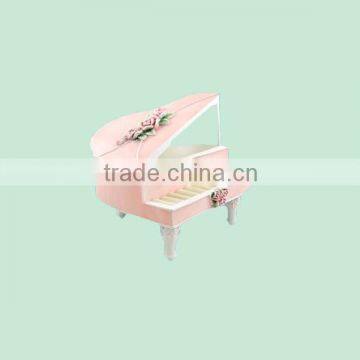 Pink princess piano design wedding jewelry holder