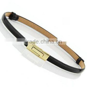 Women thin belt gold metal buckel belt for clothing dresses belt