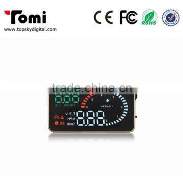 New Universal OBD HUD 3" Car Hud Head Up Display Plug Play KM/miles display Speeding alarm