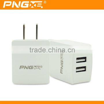 PNGXE Wholesale consumer electronics best quality cellphone US plug dual ports usb wall/travel charger