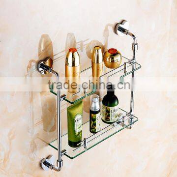 20702 Bathroom Accessory Heart Double Glass Shelf Hotel Use Modern Kitchen