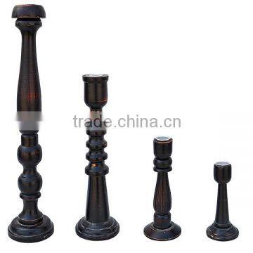 wholesale FSC&BSCI&SA8000 custom wooden candle gift pillar holder