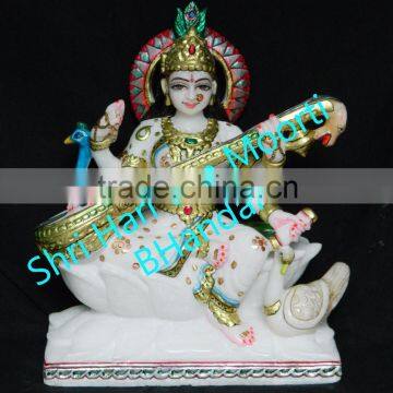 Marble Saraswati mata murti