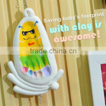 New arrivals Baby hand and footprint frame of Clay