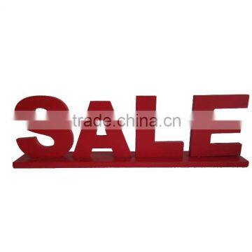 Wooden promotion letters "SALE"Decoration in window ,xmas sales shelf decoration