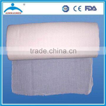 Medical absorbent bleached and unbleached gauze roll