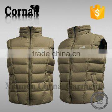 Top quality wholesale men winter outdoor active down feather windproof new design waistcoat