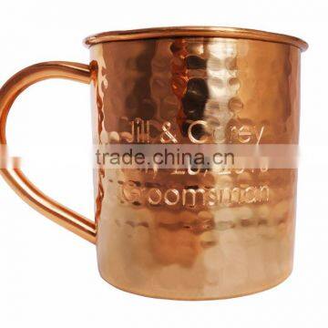 Promotional copper cup absolut solid manufacturer moscow mule copper mugs