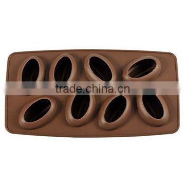 Cool coffee bean shape silicone ice cube tray mold