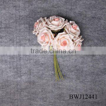 wedding decorative pink PE artificial bridal wedding flower wholesale