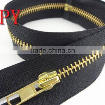 5# brass zipper with open end