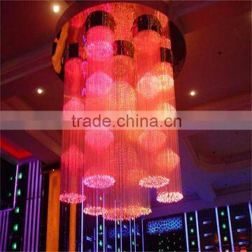 Optic fiber light decoration ,Chandeliers use for the banquet hall, living room