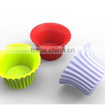 2016 Rainbow Bright Standard Baking Cups,Mini Silicone Cake Mould