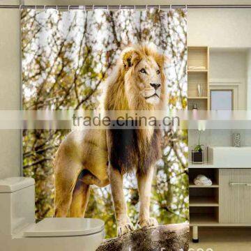 Vivid Photo Printed Lions Shower Curtain photo-3