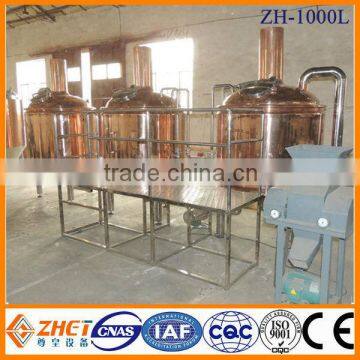 1000l steam heating beer brewing kettle/copper brewing kettle CE OEM factory