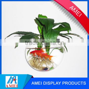 2017 wall mounted mini hot sale clear acrylic fish bowls