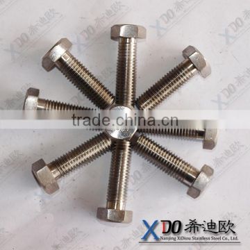 Inconel625 /2.4856 full thread Alloy steel DIN933 hex bolt alloy625 N06625