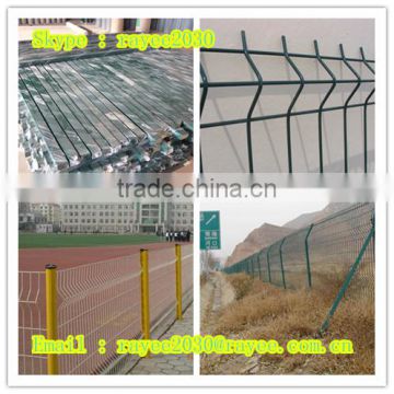 Powder Coating Premier V-Mesh Folded Fence With Bends , valla curvada