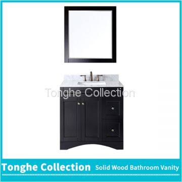 Tonghe Collection Freestanding Bathroom Vanity Cabinet Carrera Marble Top photo-2