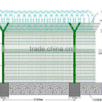 Used Wrought Iron Fencing for Sale Airport Fence Security Fence Chian Factory Supplier