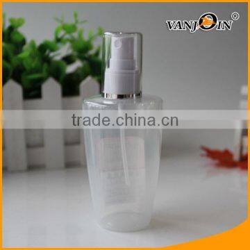 Empty natural color 150ml plastic bottle with white spray for Toner packaging