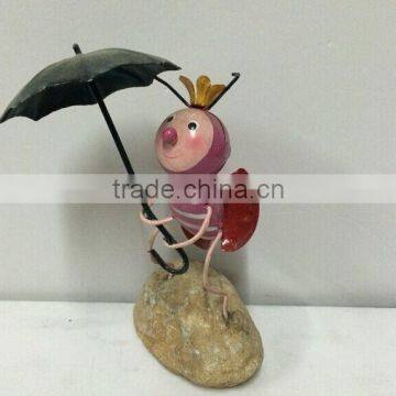 2015 Newest Design Labybug Garden Stakes Metal Ladybug Garden Decoration Garden Stakes Working Ladybug With Flower photo-4