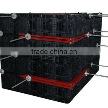 Chinese plastic modular formwork panel system for concrete wall and column and slab in construction and building