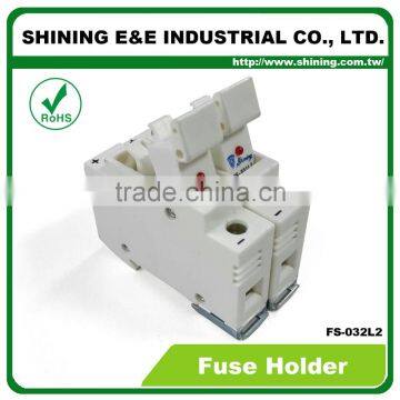 FS-032L2 LED Indicator 380V 32A 2 Pole 10x38 Cylindrical Fuse Holder photo-2
